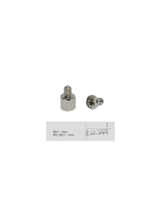 Installation kit for M.2 SSD, 4 x flat head machine screw; 4 x riser screw