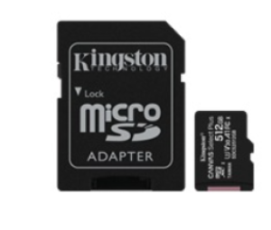 Kingston 512GB microSD Canvas Select Plus (SDXC Class 10 A1) (SDCS2/512GB) memór
