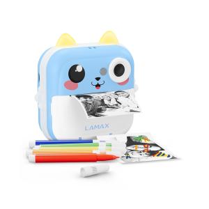 LAMAX InstaKid2 AI Plus Blue Hőpapíros gyerek fényképező Kék