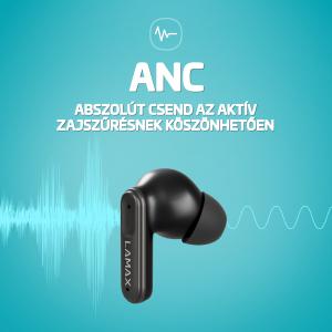 LAMAX SteelClips1 ANC Fém tokos fülhallgató