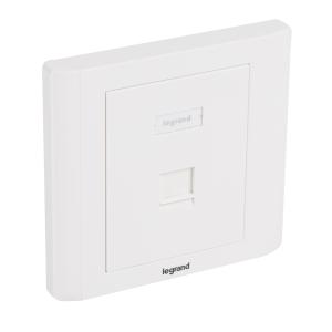 LEGRAND Linkeo süllyesztett szerelvény 1xRJ45 keystone port fogadására egyenes f