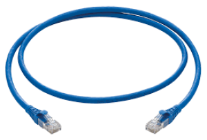 LEGRAND patch kábel RJ45-RJ45 Cat6 árnyékolt (F/UTP) LSZH (LSOH) 0,5 méter kék d