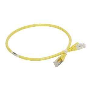 LEGRAND patch kábel RJ45-RJ45 Cat6A árnyékolatlan (U/UTP) PVC 5 méter sárga d: 6