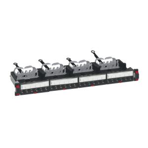 LEGRAND patch panel 19"-1U 24xRJ45 Cat6 árnyékolt (FTP) 6xRJ45 kazettás/LCS3 gyo