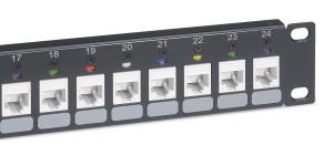 LEGRAND üres keystone patch panel 1U-19" árnyékolt (STP) 24xRJ45 port fogadására