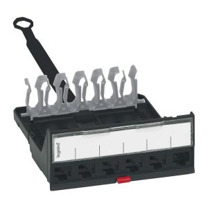 LEGRAND üres patch kazetta 6xRJ45 LCS3 port fogadására Cat5e..Cat8