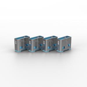 LINDY 10 USB Port Locks BLUE no Key