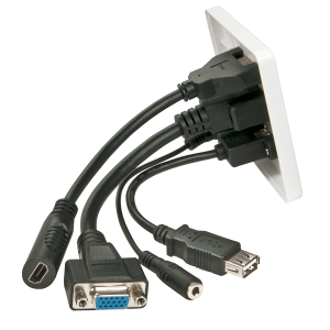 LINDY fali csatlakozó VGA/HDMI/USB/3.5mm Stereo portokkal
