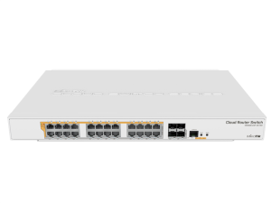 MikroTik Cloud Router Switch 328-24P-4S+RM with 800 MHz CPU, 512MB RAM, 24xGigab