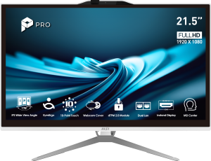 MSI PRO AP222T 14M i5-14400 16GB 500GB 22" érintőképernyő All In One PC, fehér