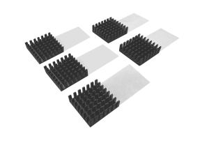 Qnap Heatsink for M.2 SSD module,15*15MM, Black, self adhesive, 5 pcs