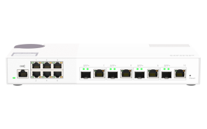 QSW-M2106-4C, 6 port 2.5Gbps, 4 port 10Gbps SFP+/ NBASE-T Combo, web managed swi