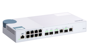 QSW-M408-2C, 8 port 1Gbps, 2 port 10G SFP+/ NBASE-T Combo, 2 port 10G SFP+, web