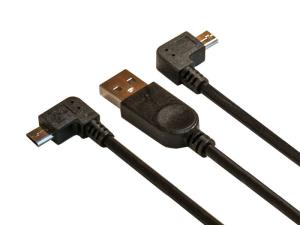 Rainbow USB A - MIKRO USB PIPA KÁBEL 1M FEKETE balos pipa