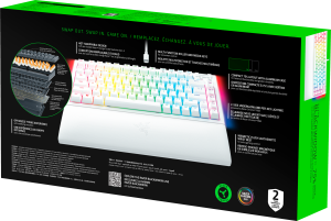 Razer BlackWidow V4 75% - White Ed. - US Layout