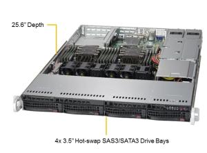 Supermicro Server SYS-6019P-WTR 1U 4x3.5"HotSw 2xLGA3647/12RDIMM/2x750W red.PSU
