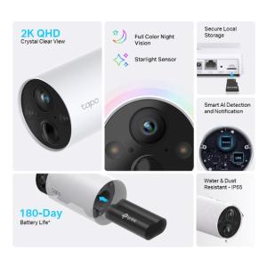 TP-LINK Tapo C420S1 Okos, vezeték nélküli kamera rendszer 2K QHD, 1-Kamerás