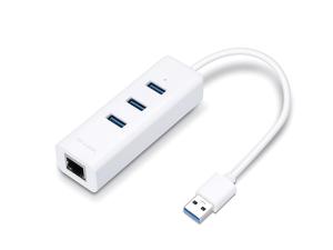 TP-LINK UE330 3.0 USB hub és gigabites ethernet átalakító 2 az 1-ben USB Adapter