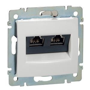 Valena fehér 2xRJ45 10G aljzat, fehér