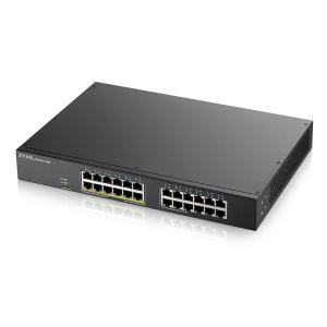 Zyxel GS1900-24, 24-port GbE L2, 12 Port PoE Smart Switch, rackmount, 130 Watt