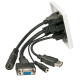 LINDY fali csatlakozó VGA/HDMI/USB/3.5mm Stereo portokkal