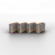 LINDY USB Port Locks 4xORANGE+Key