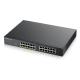 Zyxel GS1900-24, 24-port GbE L2, 12 Port PoE Smart Switch, rackmount, 130 Watt